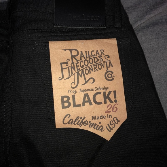 Women's Railcar Japanese Selvedge Denim Black Jean - Picture 1 of 5